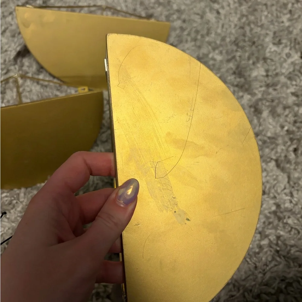Gold Triangle Wall Shelves